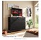 Fabric Bedroom Dresser, Charcoal Black Storage Drawer Unit, TV Stand for 32, 40, and 43-inch TV, Broad Dresser with 8 Big Deep Drawers for Office, College Dorm